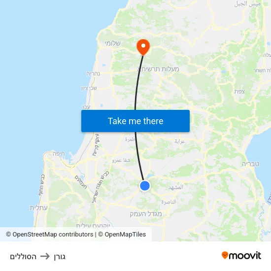 הסוללים to גורן map