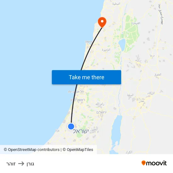 זוהר to גורן map