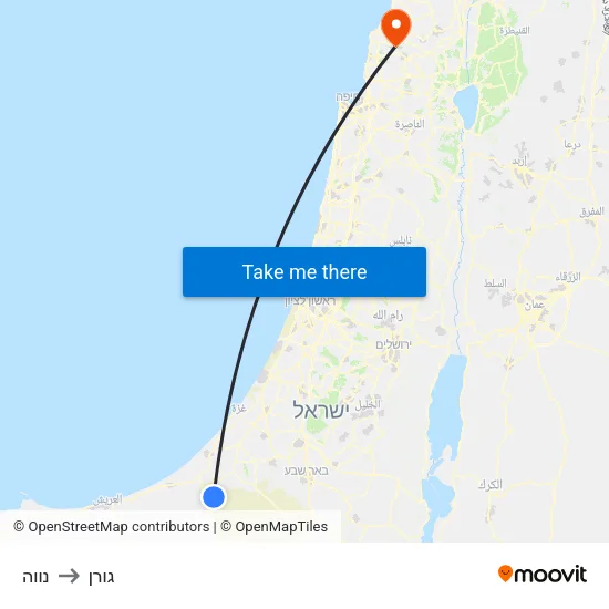 נווה to גורן map