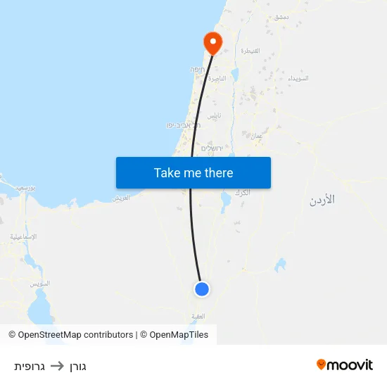 גרופית to גורן map