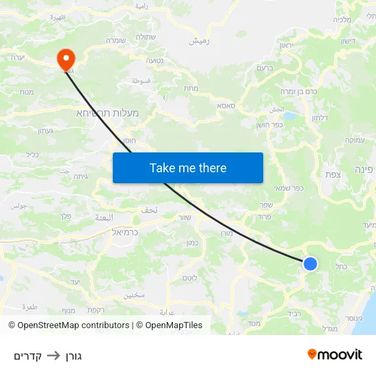 קדרים to גורן map