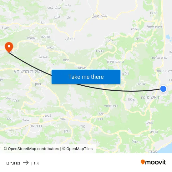 מחניים to גורן map