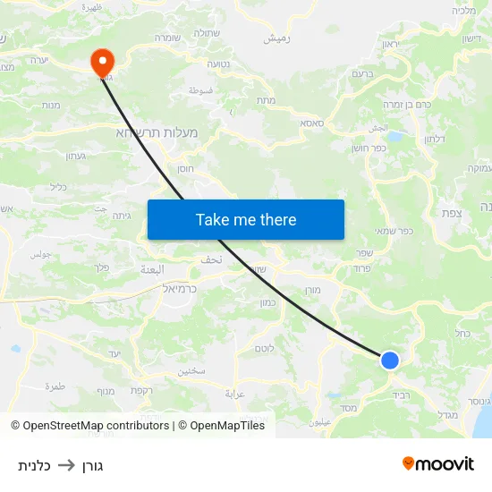 כלנית to גורן map