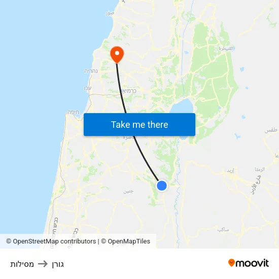 מסילות to גורן map