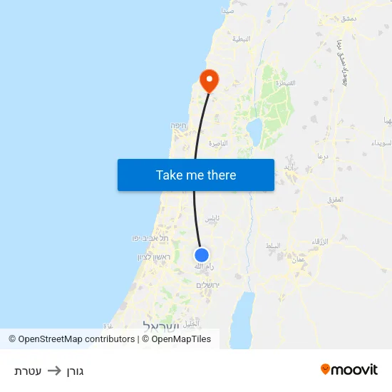 עטרת to גורן map