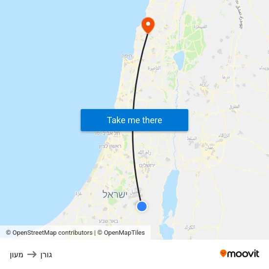 מעון to גורן map