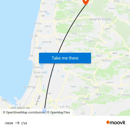 אושה to גורן map