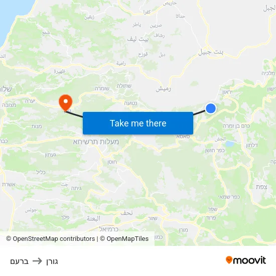 ברעם to גורן map
