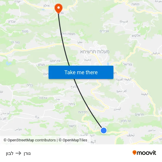 לבון to גורן map