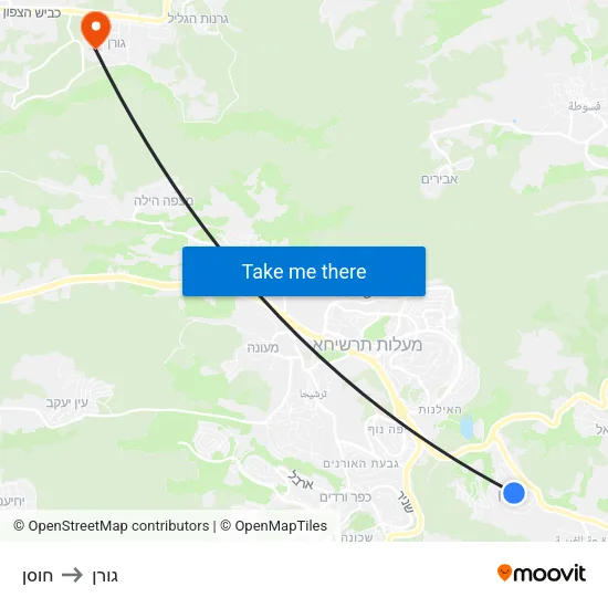 חוסן to גורן map