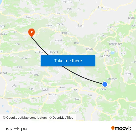 שפר to גורן map