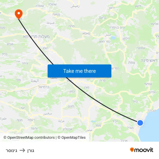 גינוסר to גורן map