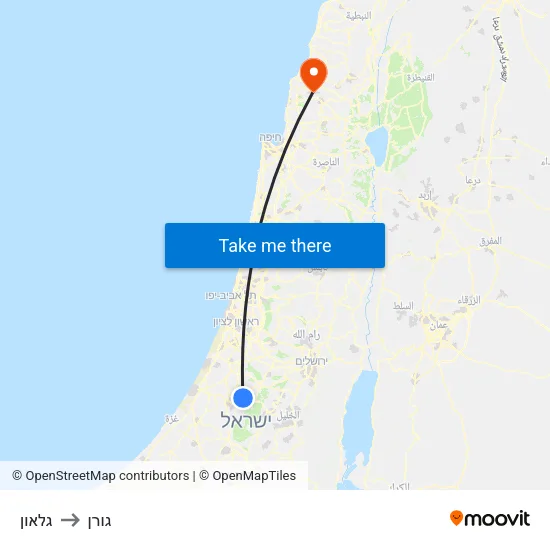 גלאון to גורן map