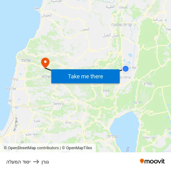 יסוד המעלה to גורן map