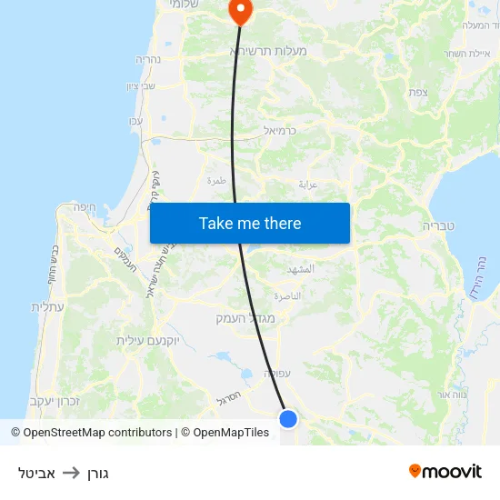 אביטל to גורן map