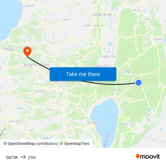 אניעם to גורן map