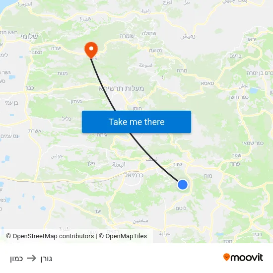 כמון to גורן map