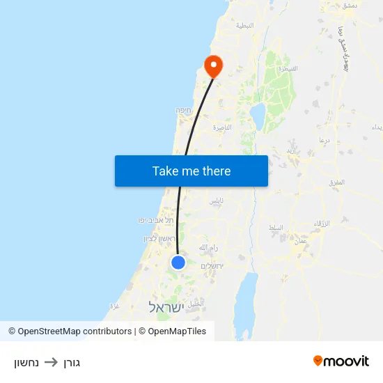 נחשון to גורן map