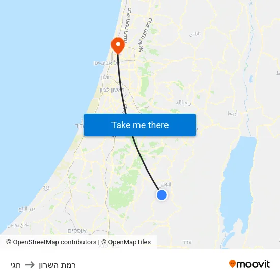 חגי to רמת השרון map