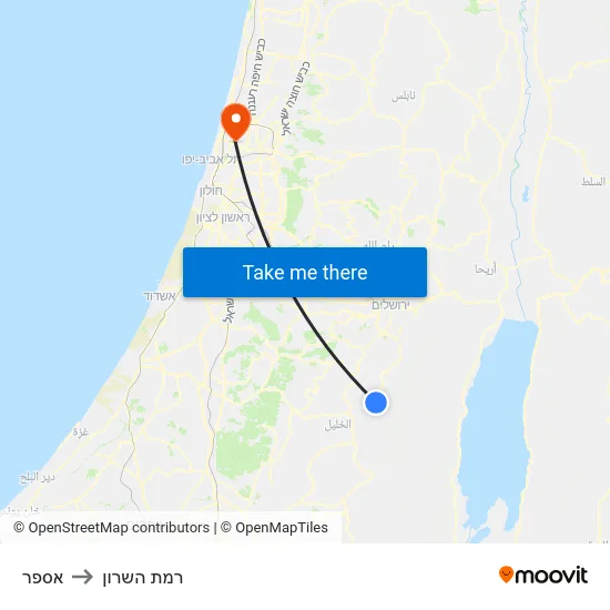 אספר to רמת השרון map