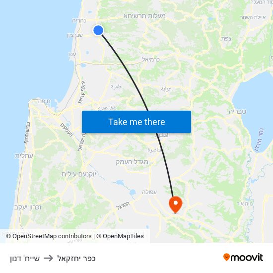 שייח' דנון to כפר יחזקאל map