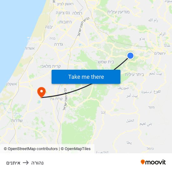 איתנים to נהורה map