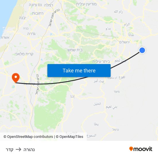 קדר to נהורה map