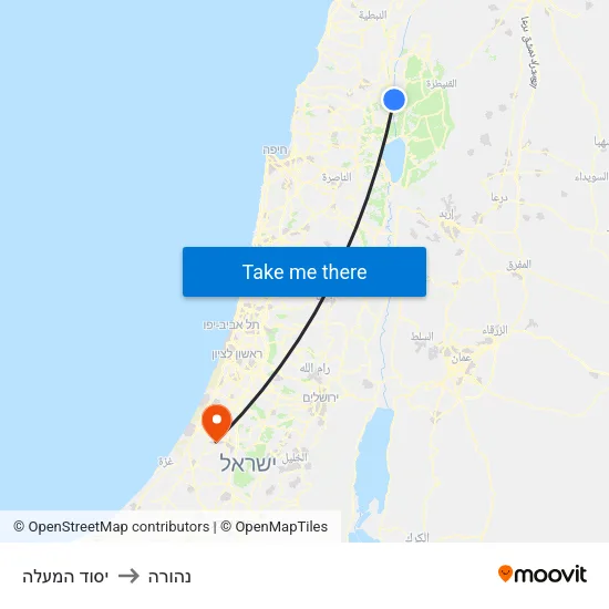 יסוד המעלה to נהורה map