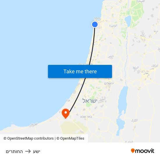 החותרים to ישע map