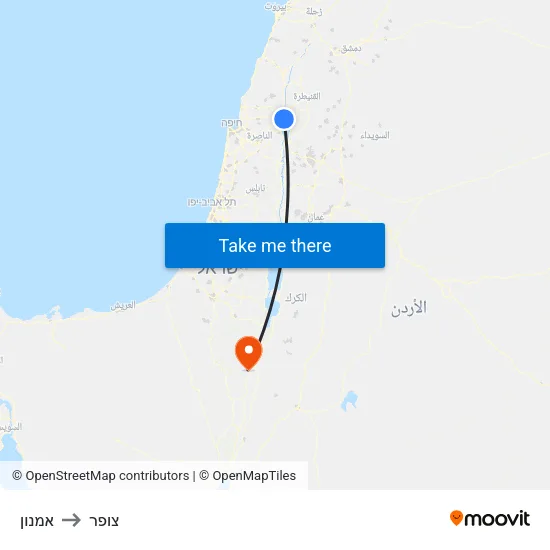 אמנון to צופר map