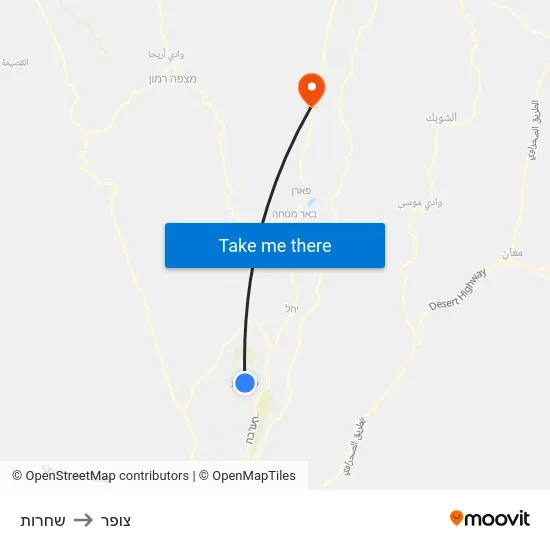 שחרות to צופר map