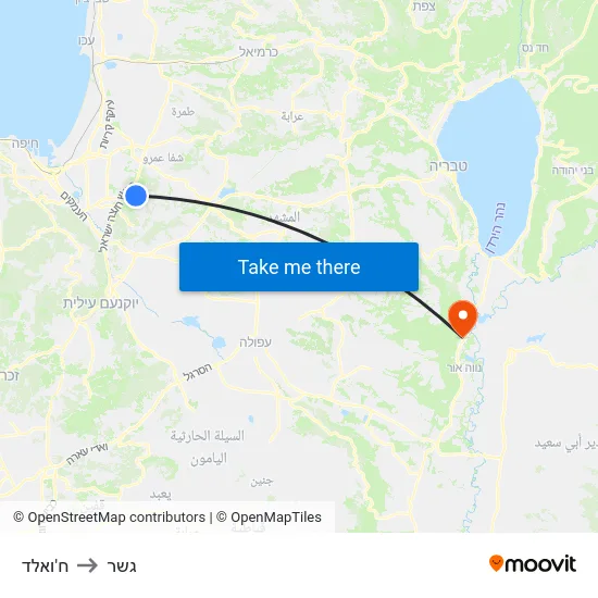ח'ואלד to גשר map