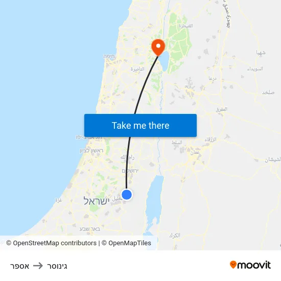 אספר to גינוסר map