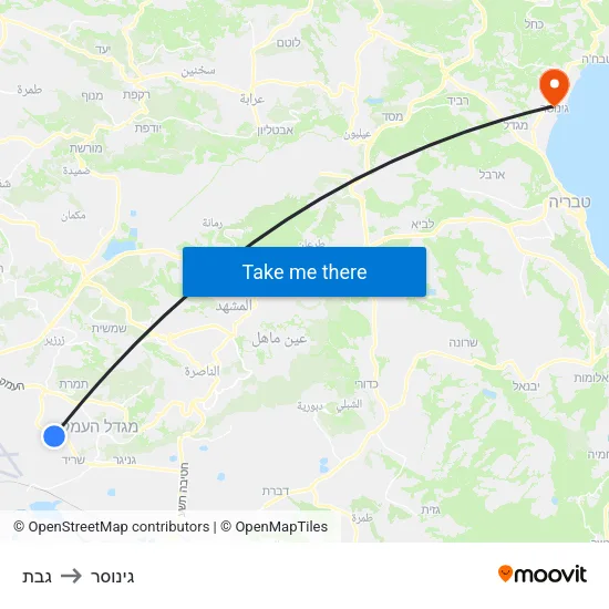 גבת to גינוסר map