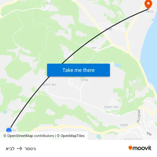 לביא to גינוסר map