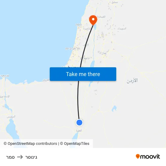 סמר to גינוסר map