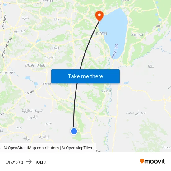 מלכישוע to גינוסר map