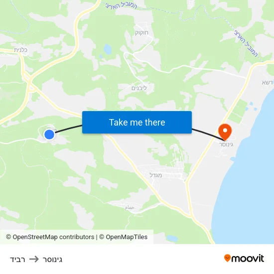 רביד to גינוסר map