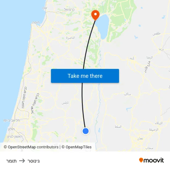 תומר to גינוסר map