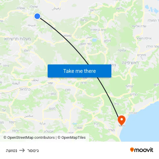 נטועה to גינוסר map