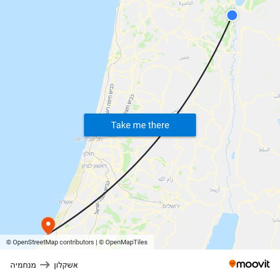 מנחמיה to אשקלון map