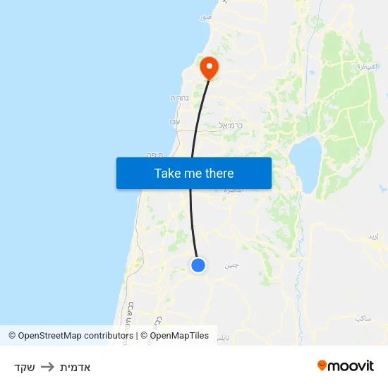 שקד to אדמית map