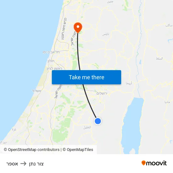 אספר to צור נתן map
