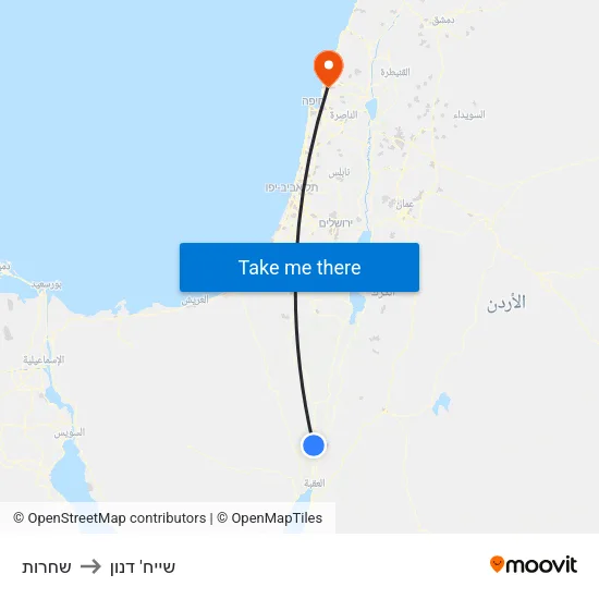 שחרות to שייח' דנון map