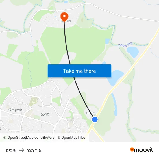 איבים to אור הנר map