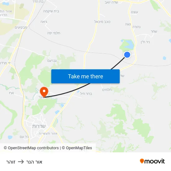 זוהר to אור הנר map