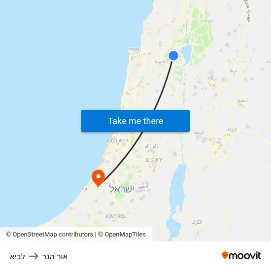 לביא to אור הנר map