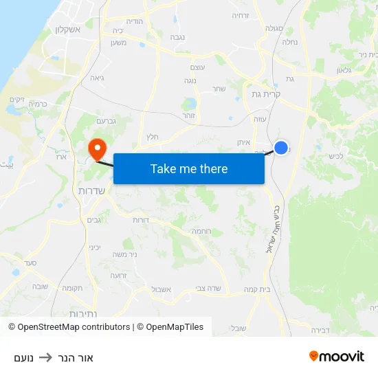 נועם to אור הנר map