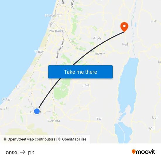 בטחה to נירן map