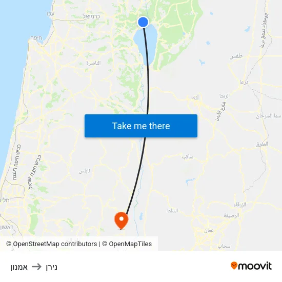 אמנון to נירן map